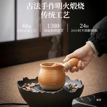 烤炉陶土围炉煮茶陶瓷煮茶壶耐高温室内炭烧罐侧把茶壶明火加热