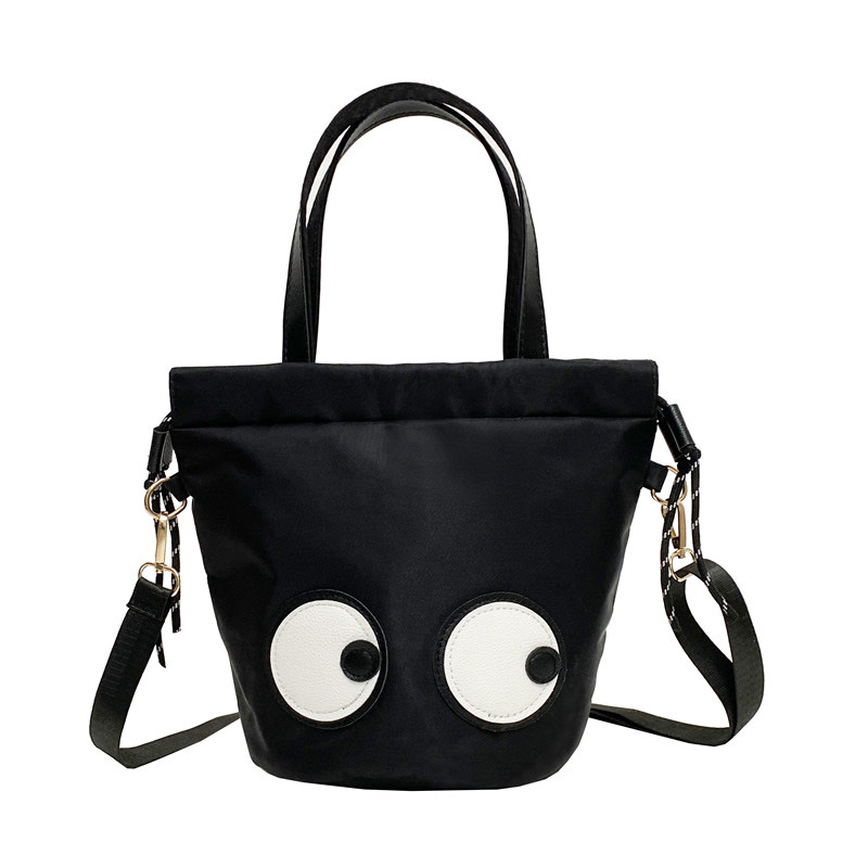 Bag Women's New Big Eyes Leisure Commute Women's Shoulder Bag Wholesale Korean Drawstring Bucket Bag Handbag