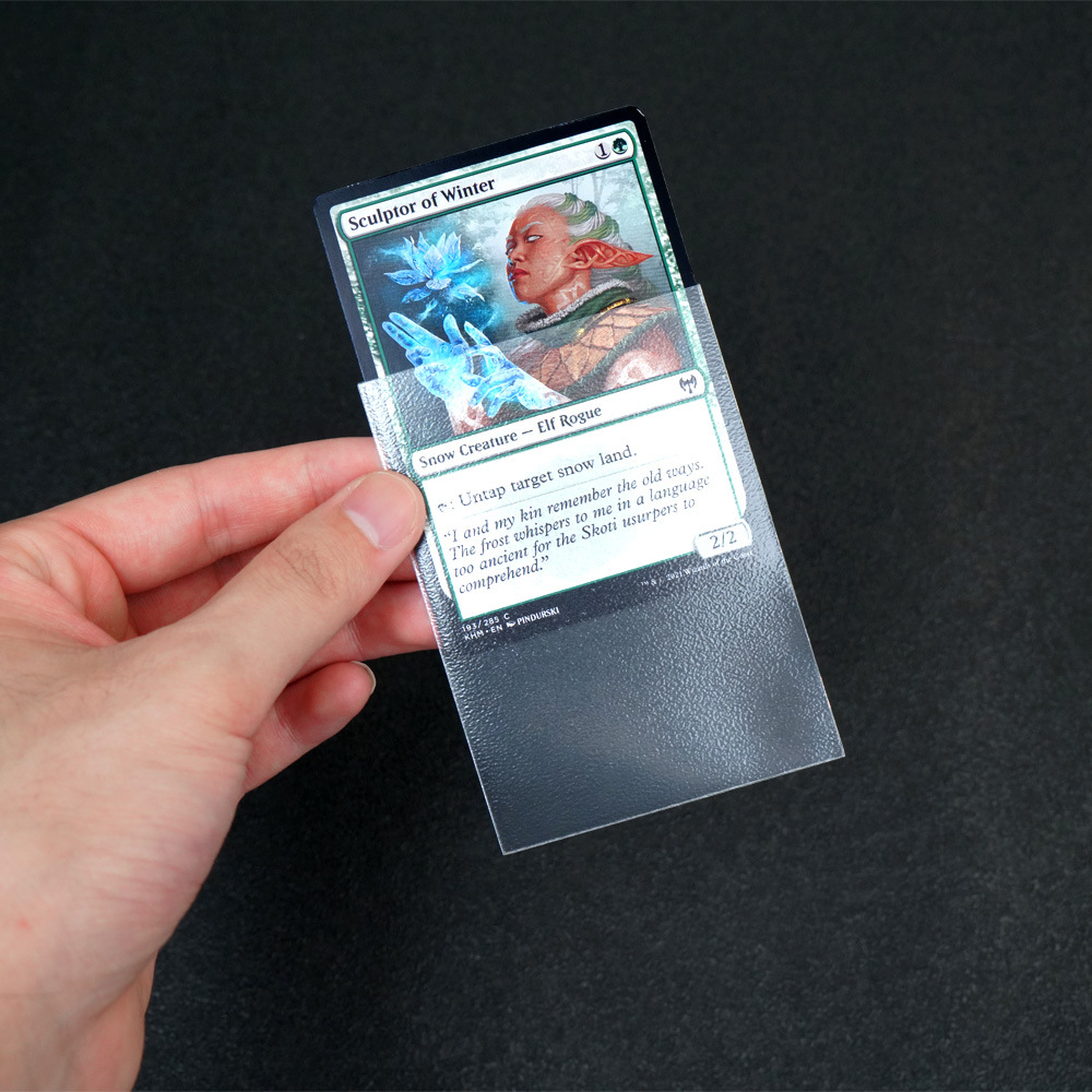 游戏专用透明保护卡膜100张 游戏王卡膜nba球星卡片保护套