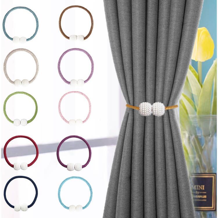 Curtain Magnetic Button Curtain Bandage Imitation Pearl Magnetic Buckle Curtain Accessories