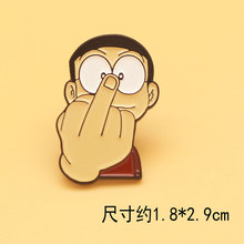 胸针可爱日系哆啦a梦机器猫大雄金属徽章胸针ins潮情侣书包别针女