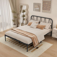 欧式铁艺床现代简约出租房加厚单人床经济型出租屋铁床双人床