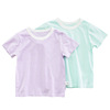 27kids Korean children wholesale 2022 summer Boy Short sleeved T-shirt stripe baby clothes Manufactor Source of goods