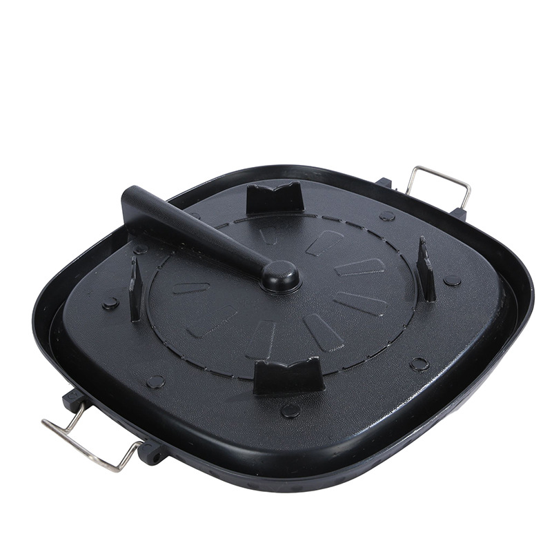 South Korea Home Use and Commercial Use Square Barbecue Plate Outdoor Portable Portable Gas Stove Barbecue Plate Aluminum Alloy Smokeless Frying Pan Wholesale
