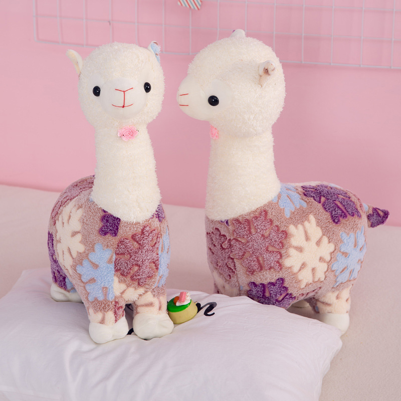 Alpaca Doll Plush Toys Cute Lamb Pillow Sleeping Ragdoll Children Doll Birthday Gift for Boys and Girls