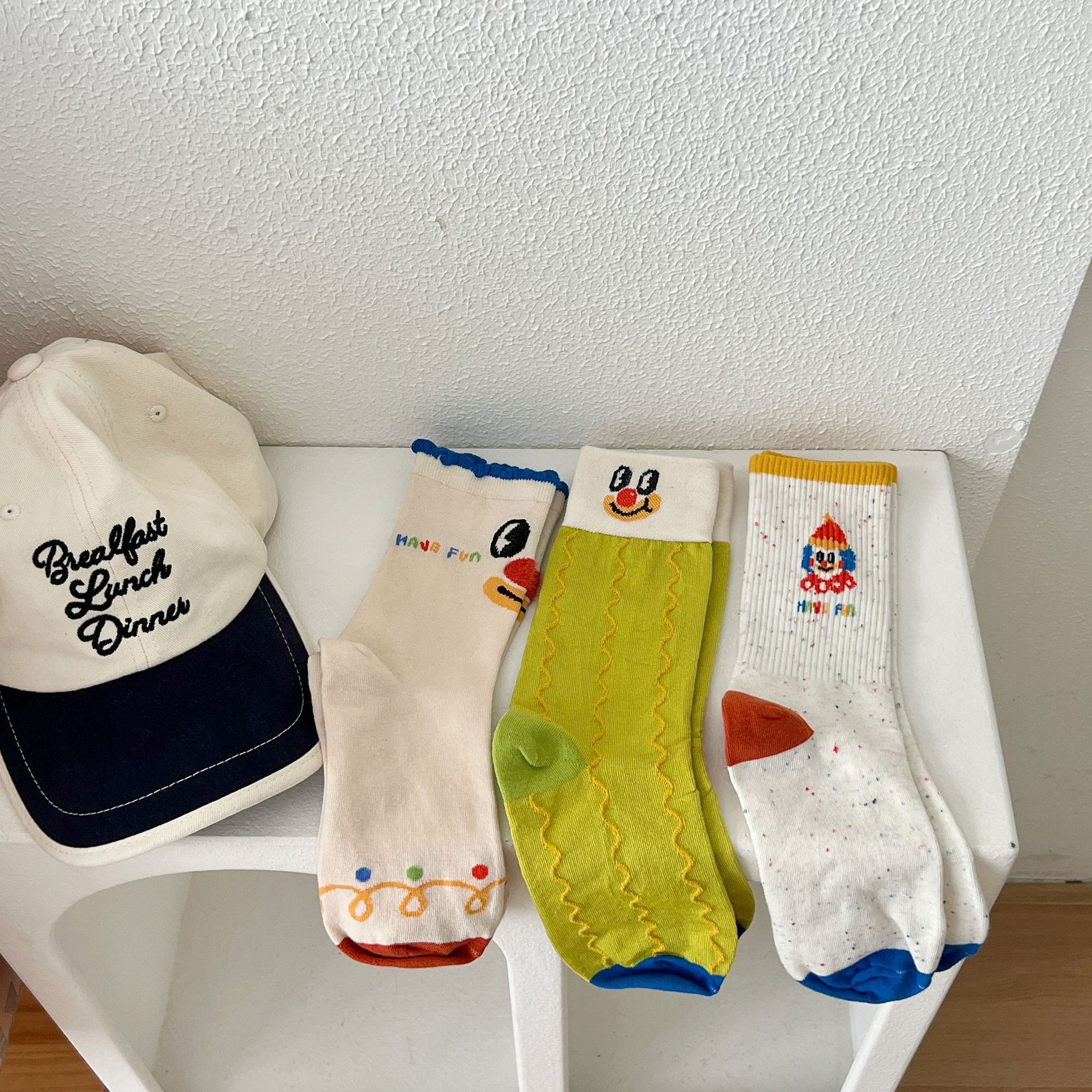 大眼睛小丑袜子情侣袜搞怪丑袜子长筒袜子个性学院分漫画棉袜精梳