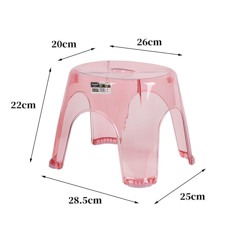 Transparent Stool Household Simple Living Room Foot Pad Low Stool Shoes Changing Bench Thickened Acrylic Plastic Children's Stool