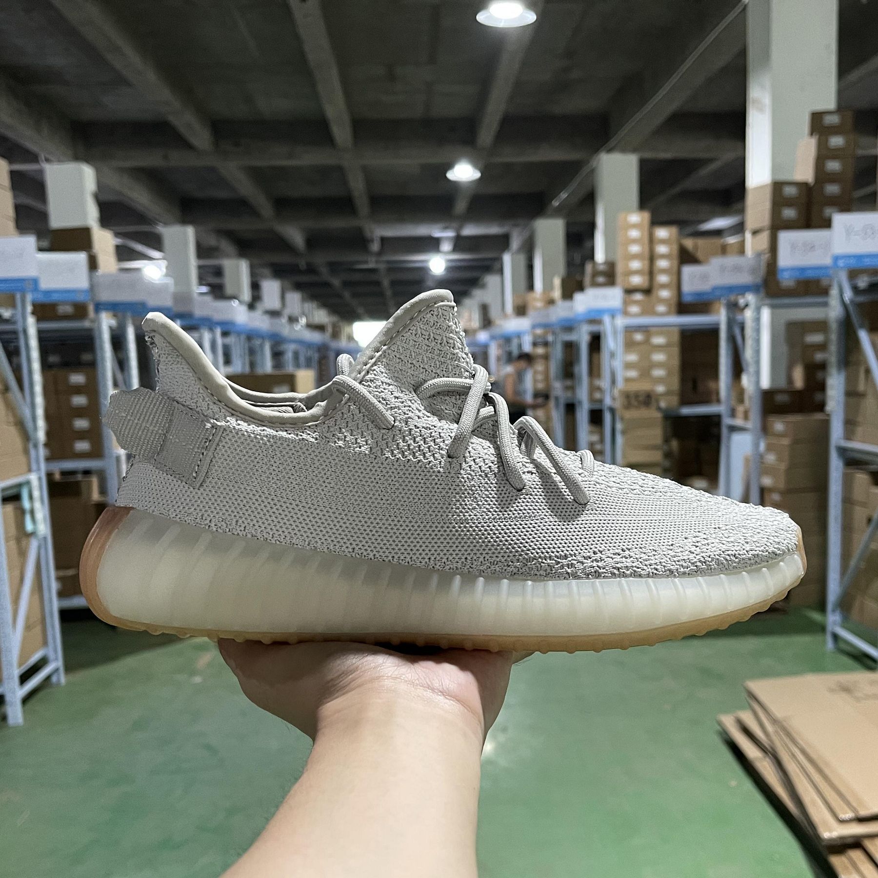 qkz yeezy乔科詹椰子350v2地球灰蓝橙氧化巴斯夫真爆运动鞋男莆田