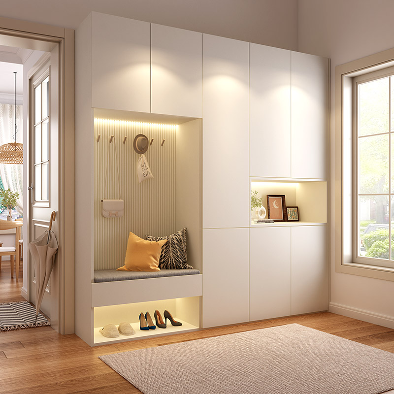 hf2x衣柜全屋定 制鞋柜家用门口简约现代入户收纳玄关柜一体-阿里巴巴