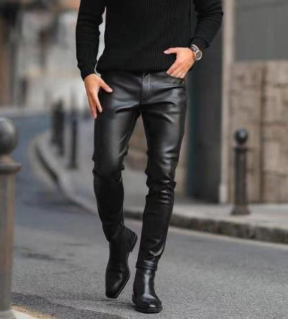 冬季加厚休闲皮裤