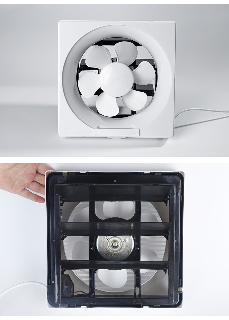 全塑带网家排 自动百叶式排气扇 强劲排风适用厨房浴室客厅换气扇