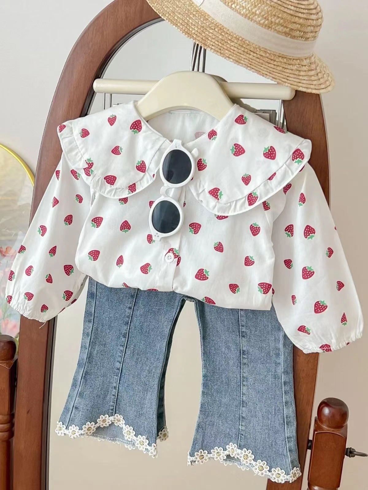 花田彩 纪家凡茜 番薯片 秋款套装 实体直播 童装批发货源现货