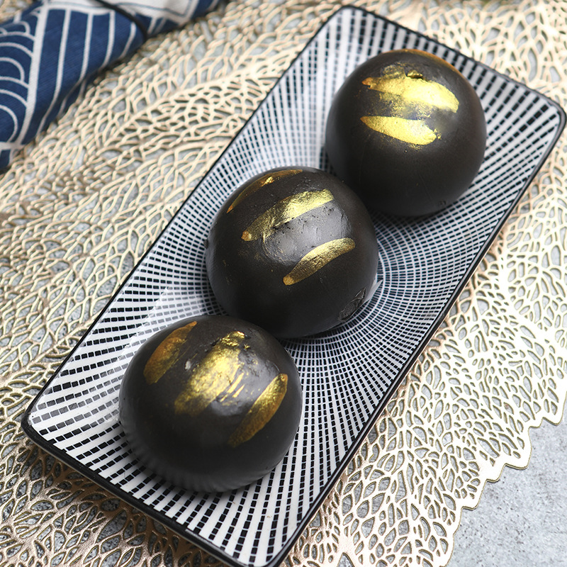 黑金流沙包广式茶楼点心 咸蛋黄乌金包子早餐 半成品318克6个商用