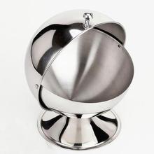 不锈钢圆形球形糖盅糖罐厨房可翻盖调味瓶调料罐固体调料