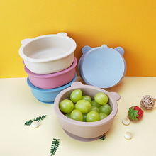 新款儿童餐具便携式婴儿辅食碗宝宝水果碗可爱小熊硅胶碗