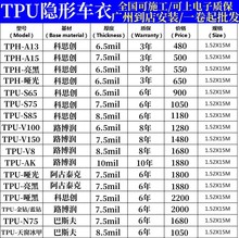 汽车隐形车衣TPU 自动修复防刮蹭车身PPF亮黑哑光透明漆面保护膜