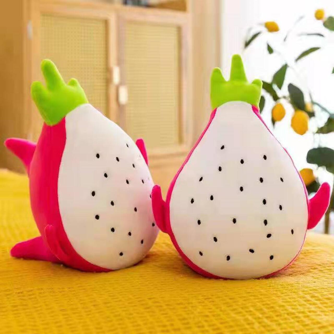 创意火龙果毛绒玩具公仔抓机娃娃生日礼物幼儿园角色扮演