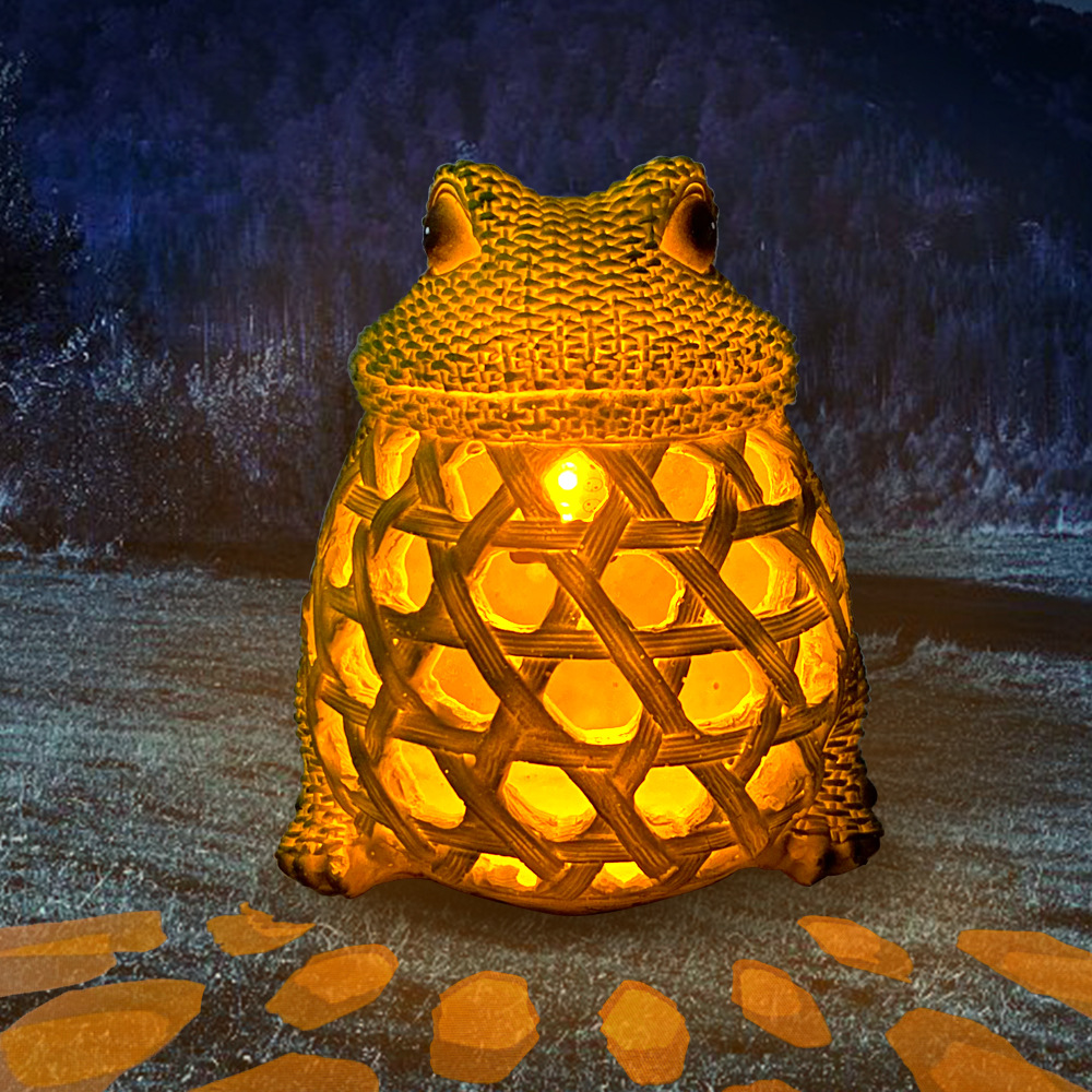 跨境亚马逊太阳能青蛙灯户外庭院花园装饰灯树脂工艺品摆件金火把