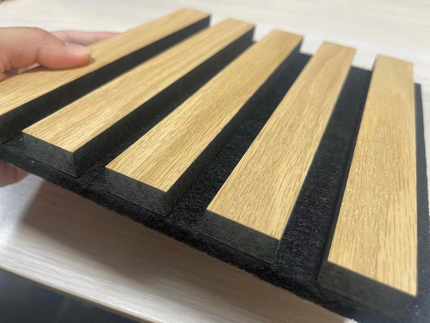 木条聚酯吸音板凹凸格栅墙面装饰家庭隔音客厅卧室琴房环保毛毡