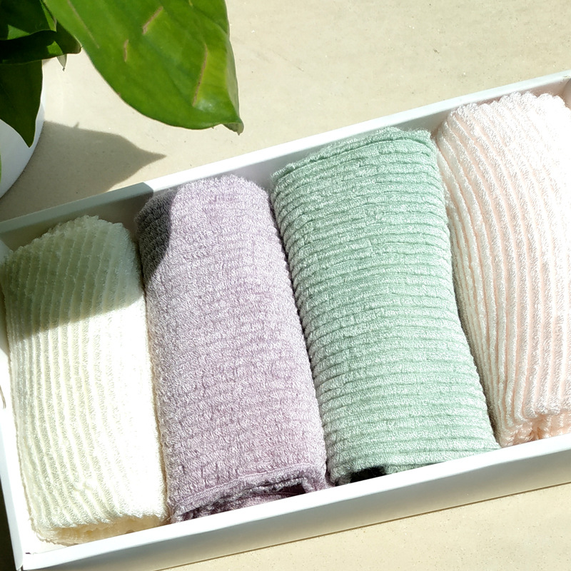 可欣竹纤维无捻纱小方巾洗脸巾儿童清洁巾旅行必备