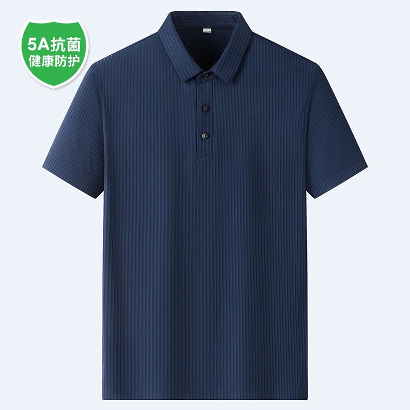 Spot Men's Polo Shirt Short-Sleeved Anti-Wrinkle Polo Shirt Men's Casual Comfortable Single-Wear Casual Top Men