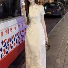 【清平调】新中式国风清冷贵气提花改良中国风旗袍气质连衣裙
