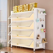 钢制矮柜翻门柜橱柜防尘带门落地书柜置物柜儿童家用办公柜批发