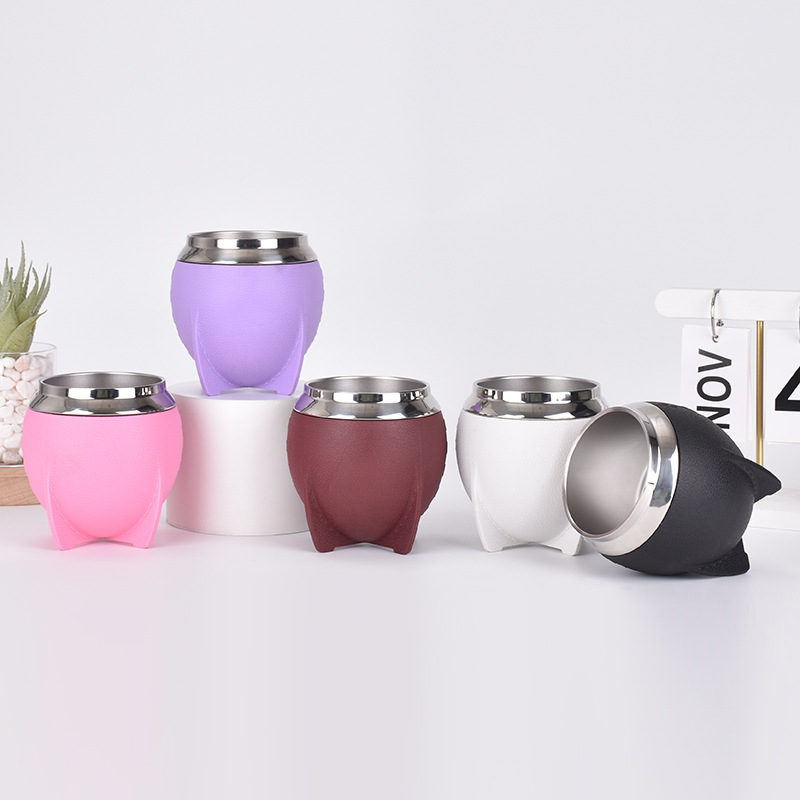 Foreign Trade New Stainless Steel Madai Cup Double-Layer Vacuum Cold Insulation Vacuum Cup Creative U-Shaped Portable Coffee Cup