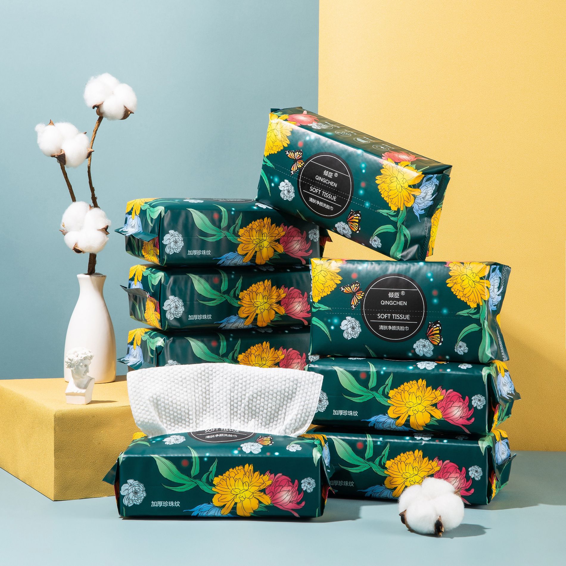 1年极简悦已品牌相似洁玉一次性洗脸巾80片批发礼品美容院棉柔巾06