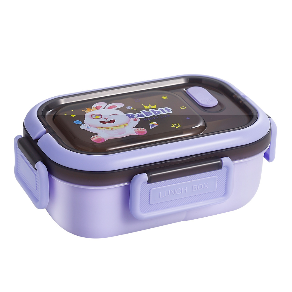 Large Capacity Airtight Salad Lunch Box Compartment Lunch Box Cartoon Lunch Box with Lid Office Worker Portable Lunch Box