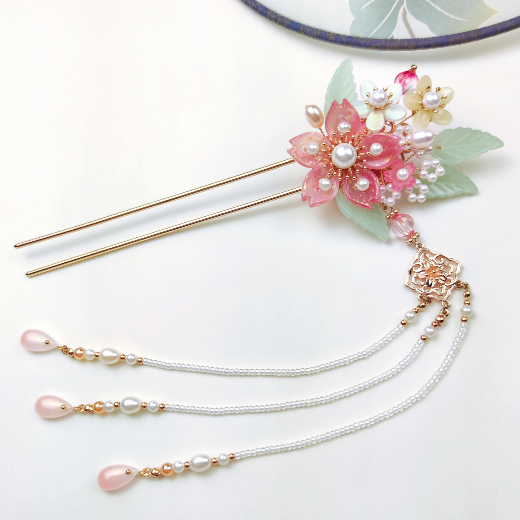 古之韵新品手工制作汉服发簪古装头饰古风配饰流苏步摇发簪花语