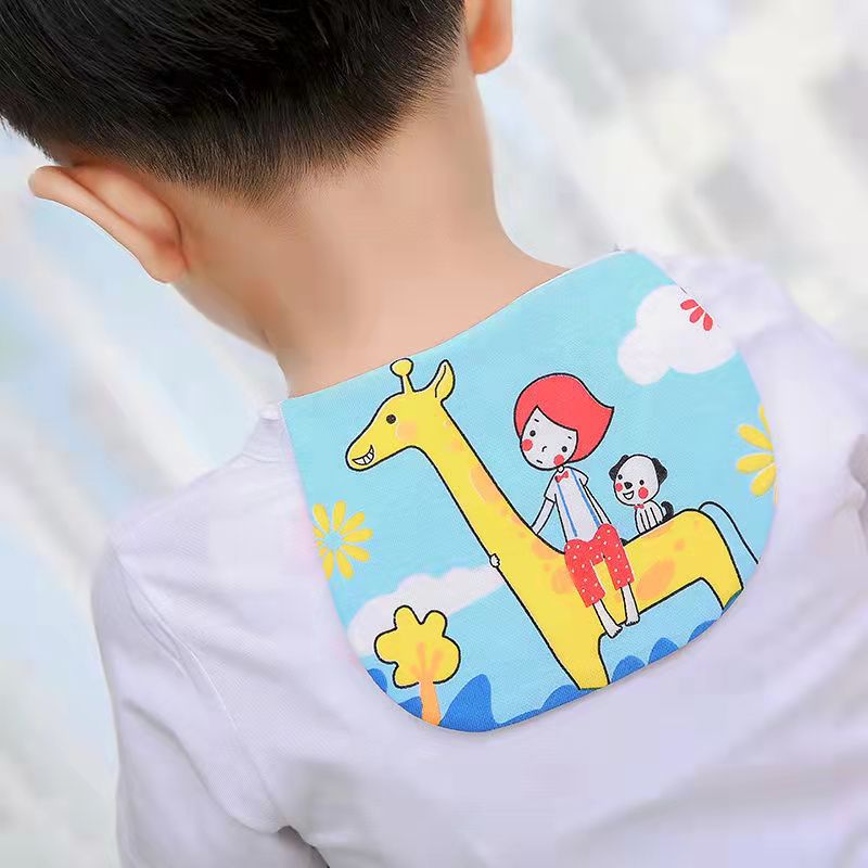 厂家批发婴童棉纱布吸汗巾宝宝毛巾幼儿园儿童卡通印花毛巾隔汗巾