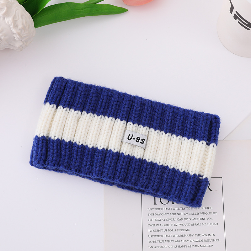 2022 Autumn and Winter New Knitted Wool Hair Band Headband Female Closed Toe Internet Celebrity Wide Edge Face Washing Korean Headband Headband