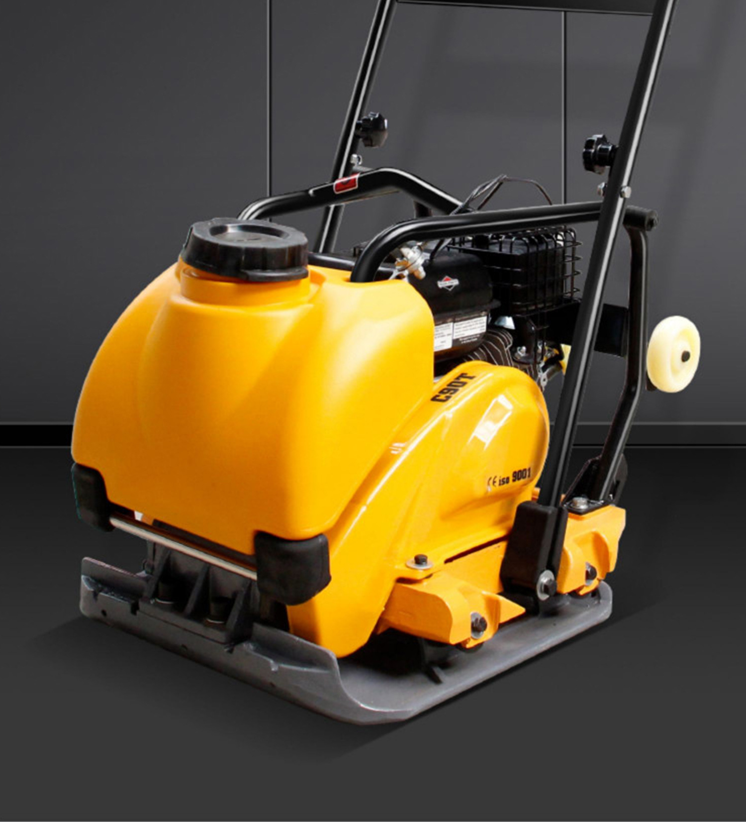 250型路面平板夯地基夯实机小型夯土压实打夯机汽油柴油电动夯