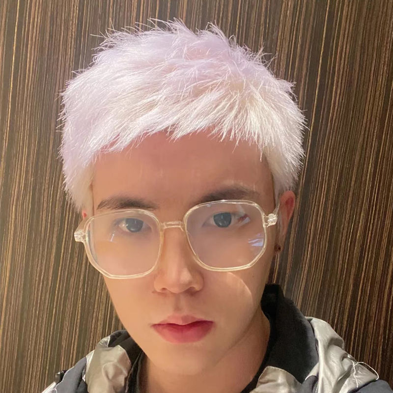 银灰奶奶白色男生染发剂2022新款男士专用粉蓝灰紫薄荷绿色在家染