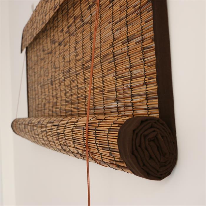 芦苇帘子包边复古草帘子遮阳帘卷帘农家乐芦苇帘装饰帘竹帘苇帘子