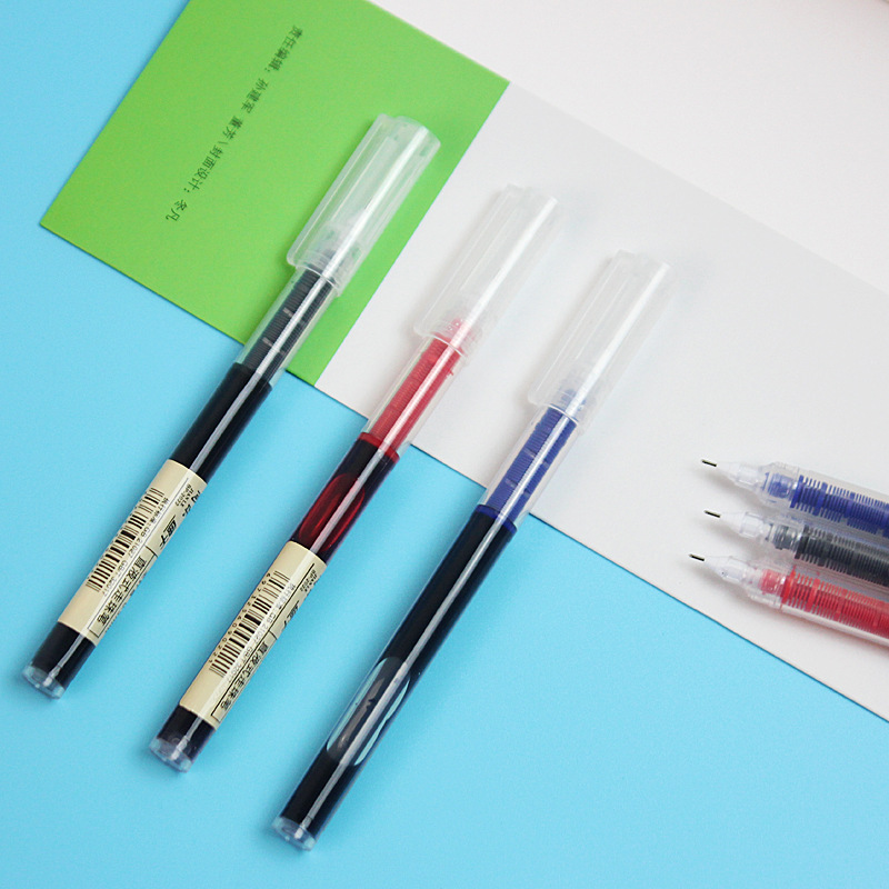 直液式走珠笔批发速干中性笔学生考试用0.5针管大容量办公文具