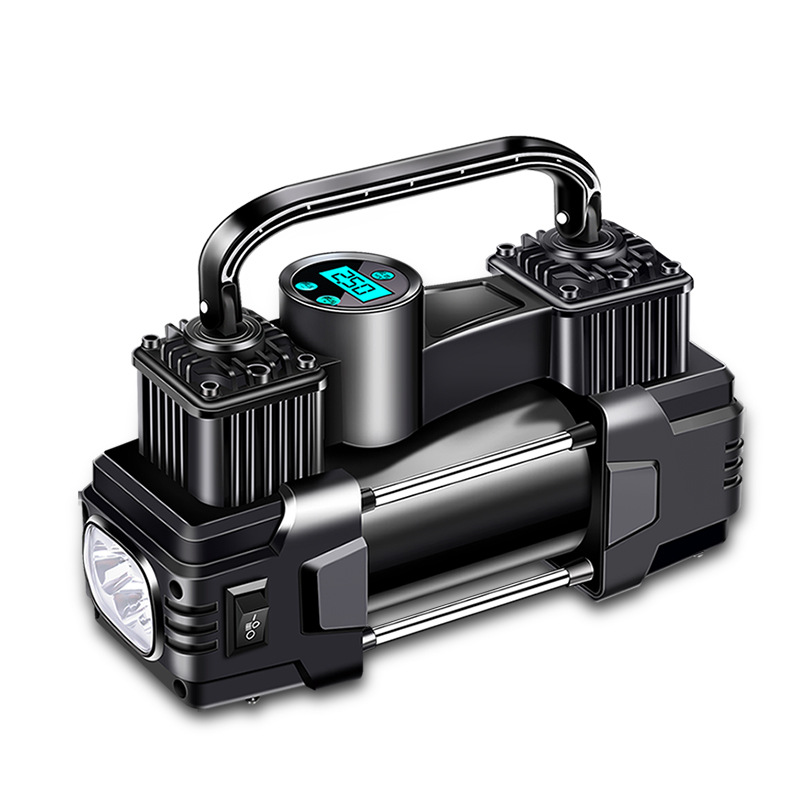 车载充气泵打气泵汽车用小型便携式轿车电动轮胎12v双缸高压气泵