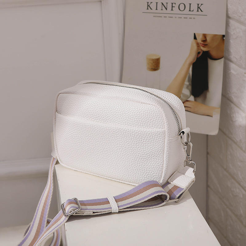 Trendy Women's Bags 2023 New Cross-Border Foreign Trade Solid Color Pu Messenger Bag Women's Small Bag Women's Shoulder Bag Small Square Bag