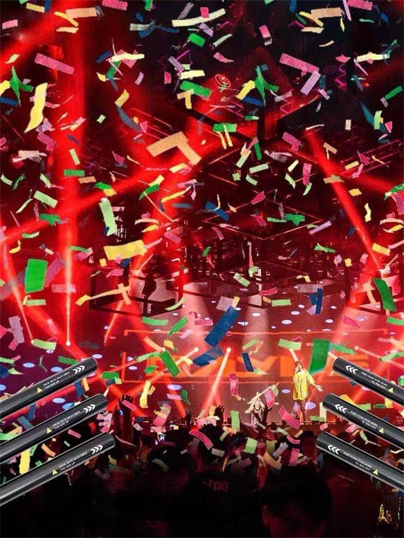 厂家直供酒吧礼花筒电子礼炮气氛道具夜场特效舞台气氛喷纸可定制