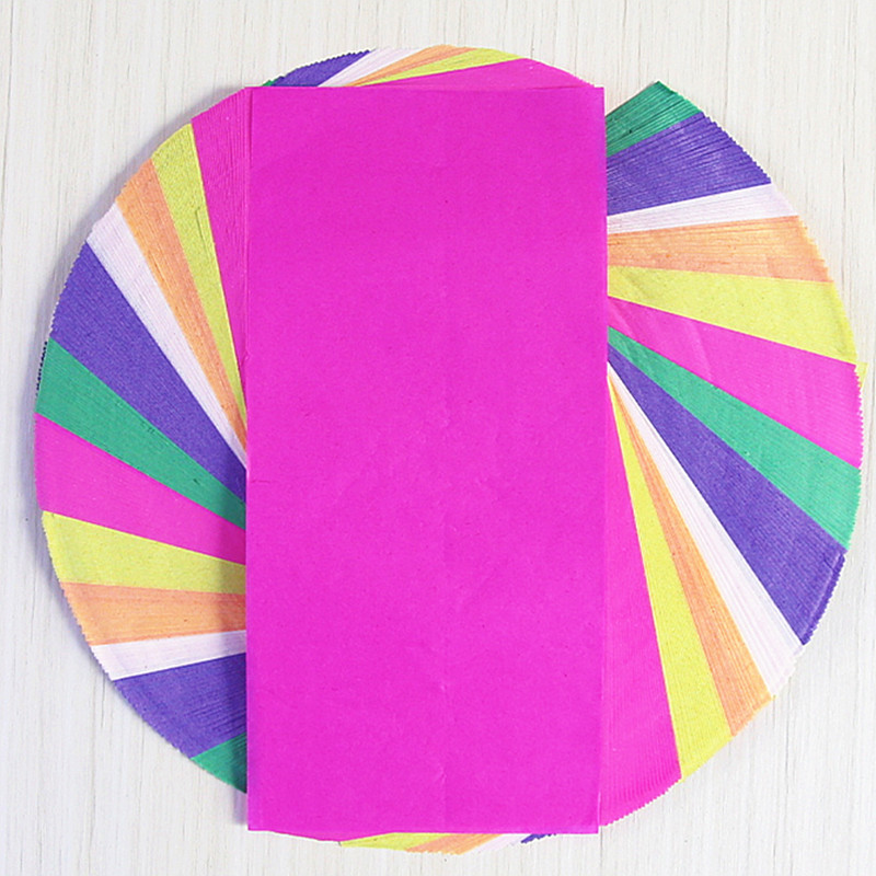 包邮七彩色纸烧纸黄纸白纸无图案竹浆纸彩印折纸剪纸祈福还愿供奉
