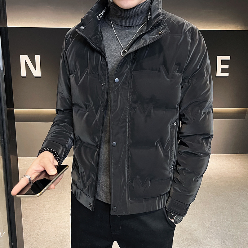Down Jacket Men's Gray Duck down Men's 2023 New Winter Clothes Handsome Slim-Fitting Stand Collar Men's Coat Trendy Tops