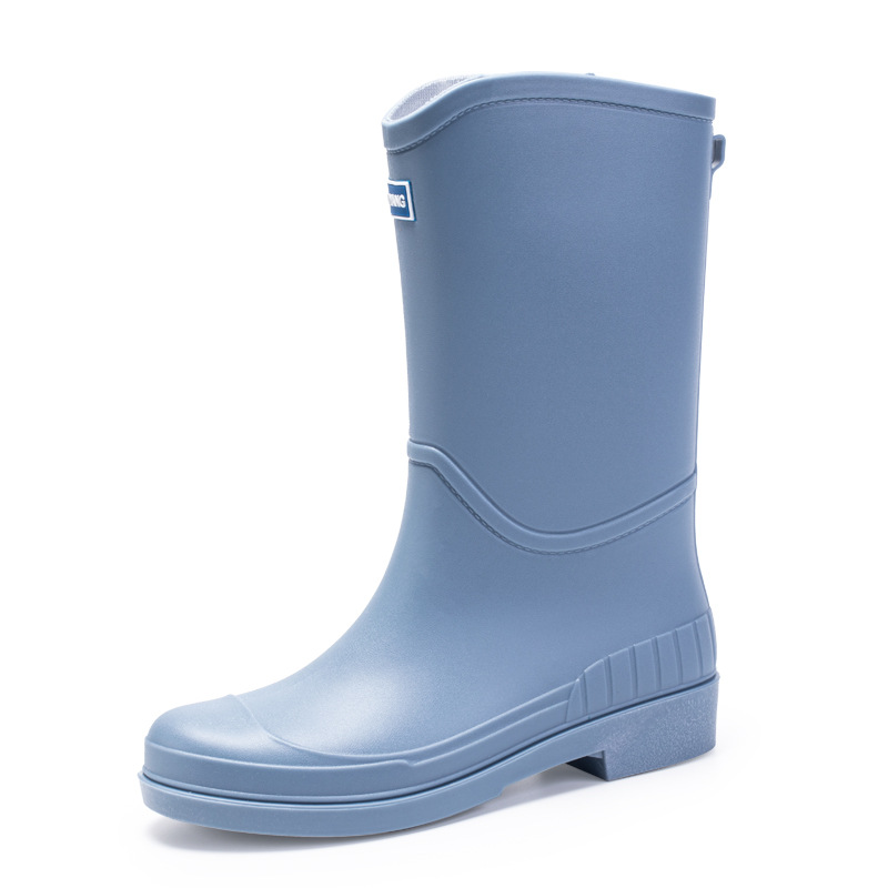 2023 New Internet Celebrity Waterproof Adult Rain Boots Women's Fashion Summer Simple Design Kitchen Rubber Shoes Mid-Calf Rain Boots for Women