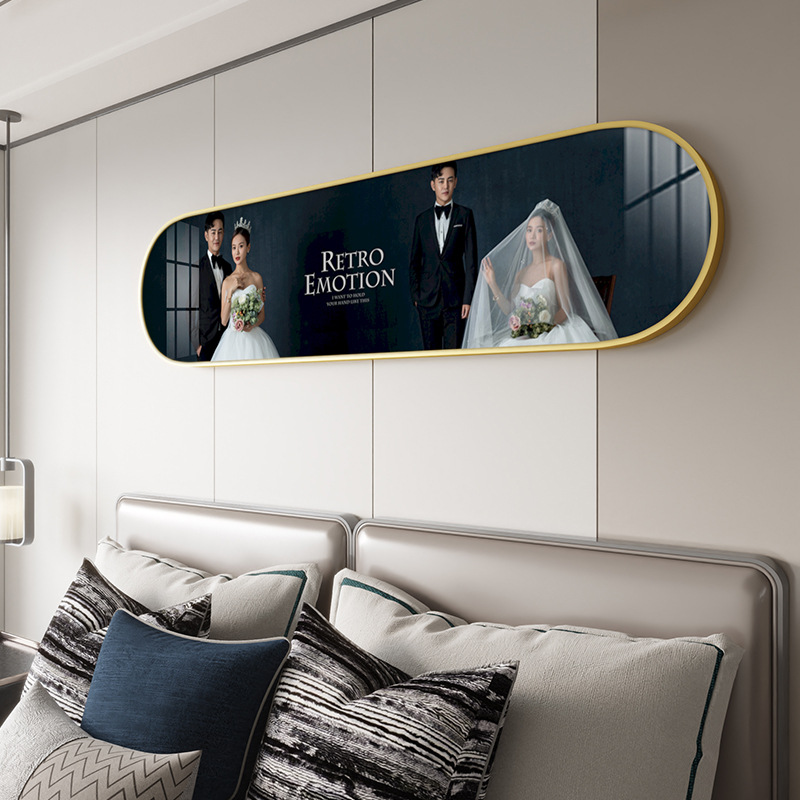 婚纱照相框挂墙洗结婚照放大照片打印主卧床头全家福挂画制作