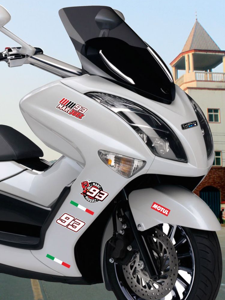 agv赞助商防水反光摩托车配件电动车机车贴纸罗西贴画改装尾箱贴