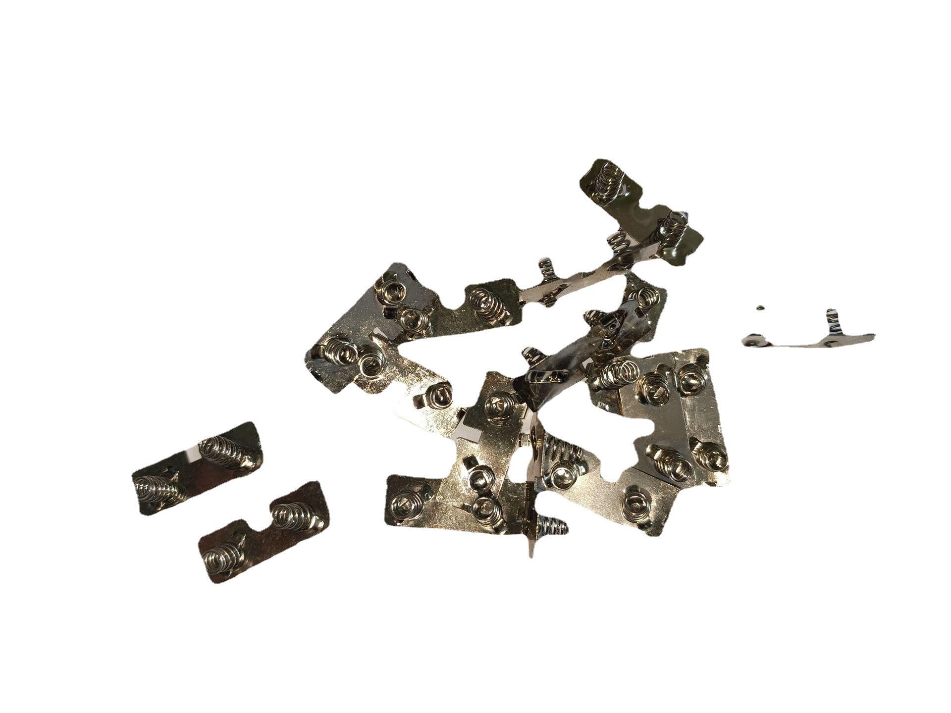 热销电池接触片 五金电池弹片 正负极片电子导电接触弹簧片