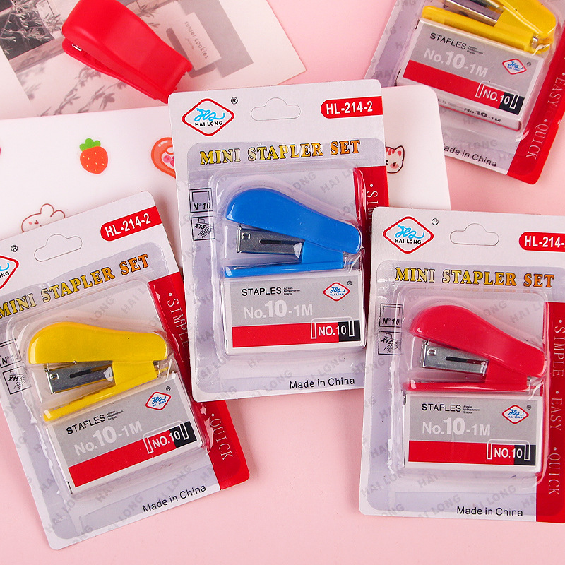 Stapler Kit Cute Stapler Mini Small Sized Stapler Student Stationery Wholesale Set Stapler Wholesale