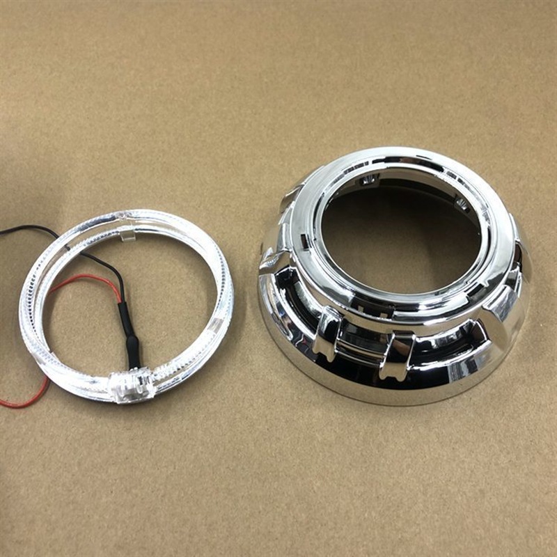 三寸氙气大灯q5双光透镜专用海5装饰罩遮光罩宝马光导天使眼-阿里巴巴