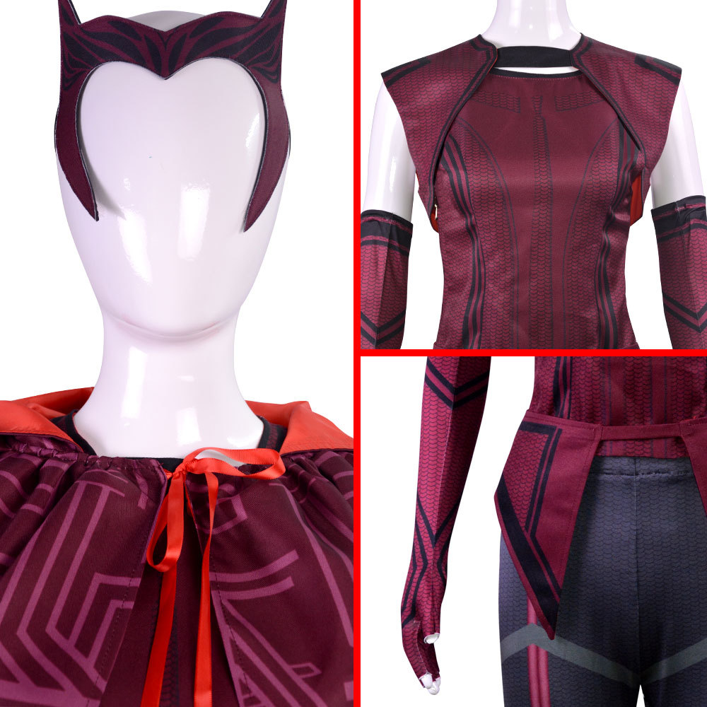 旺达幻视cos服猩红女巫cosplay表演服绯红女巫 万圣节服装现货