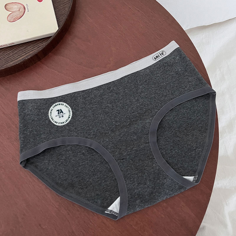 Class A Baby Cotton Cotton Underwear Girl 7A Anti-Cotton Crotch Traceless Ventilation Mid-Waist Comfortable Women's Briefs